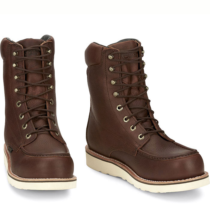 Edge Walker 8" Waterproof Nano Comp Toe Wedge in briar haystack (brown).